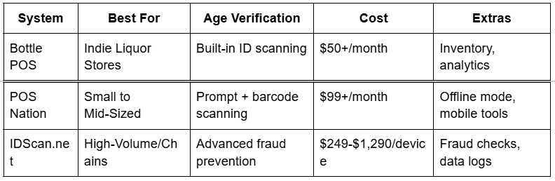 Age Verifaction Table