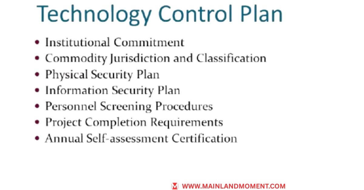 Technology Control Plan