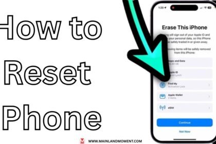 how to reset iPhone