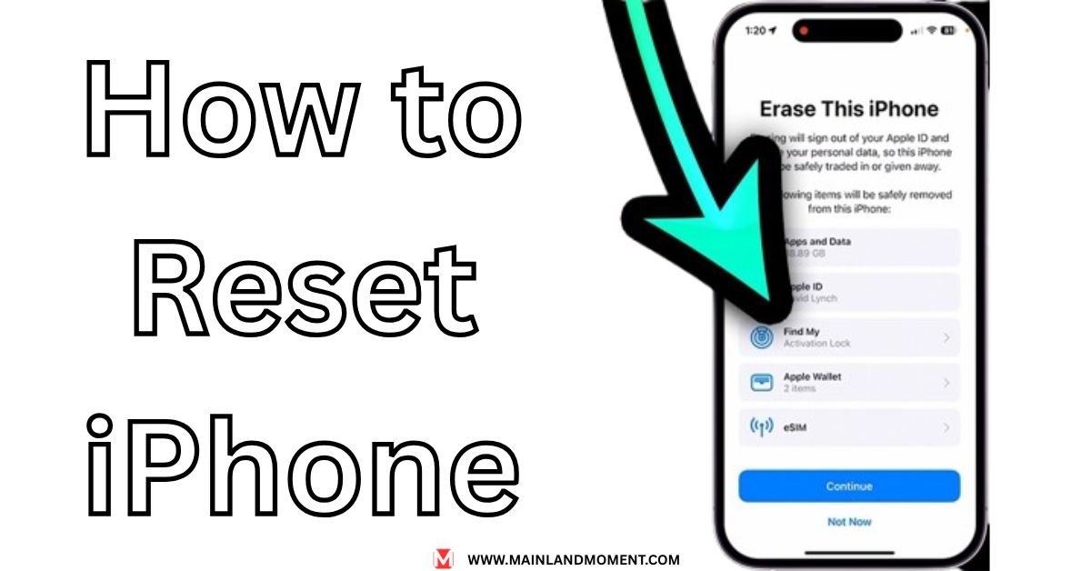 how to reset iPhone