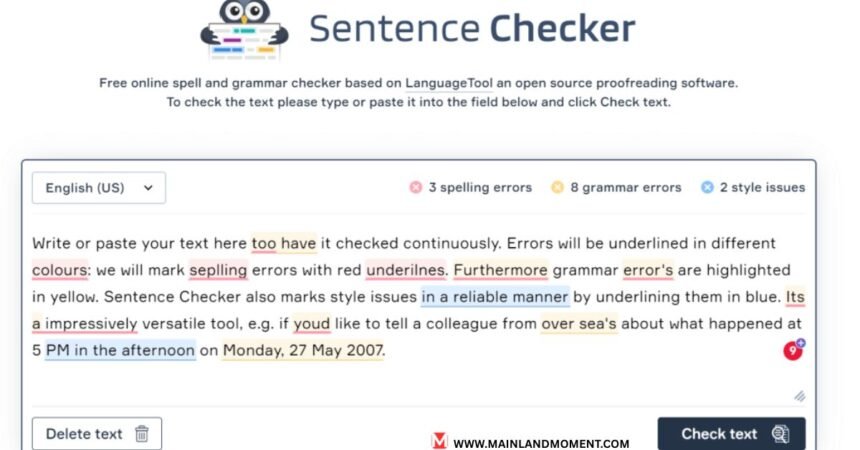Sentence Checker