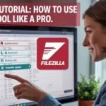 Step-by-step FileZilla tutorial interface screenshot