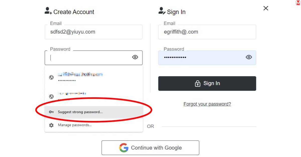 google manager password