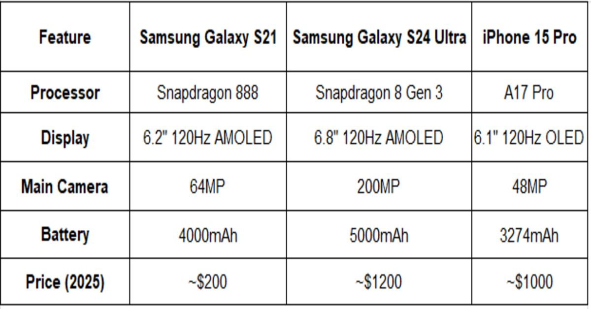 samsung galaxy s21 table