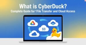Cyberduck interface showing cloud and file transfer features