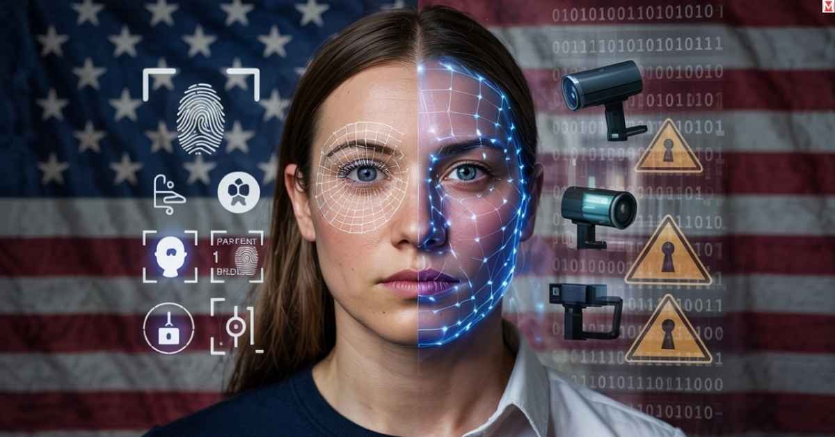 Visual showing ethical concerns in biometric technology