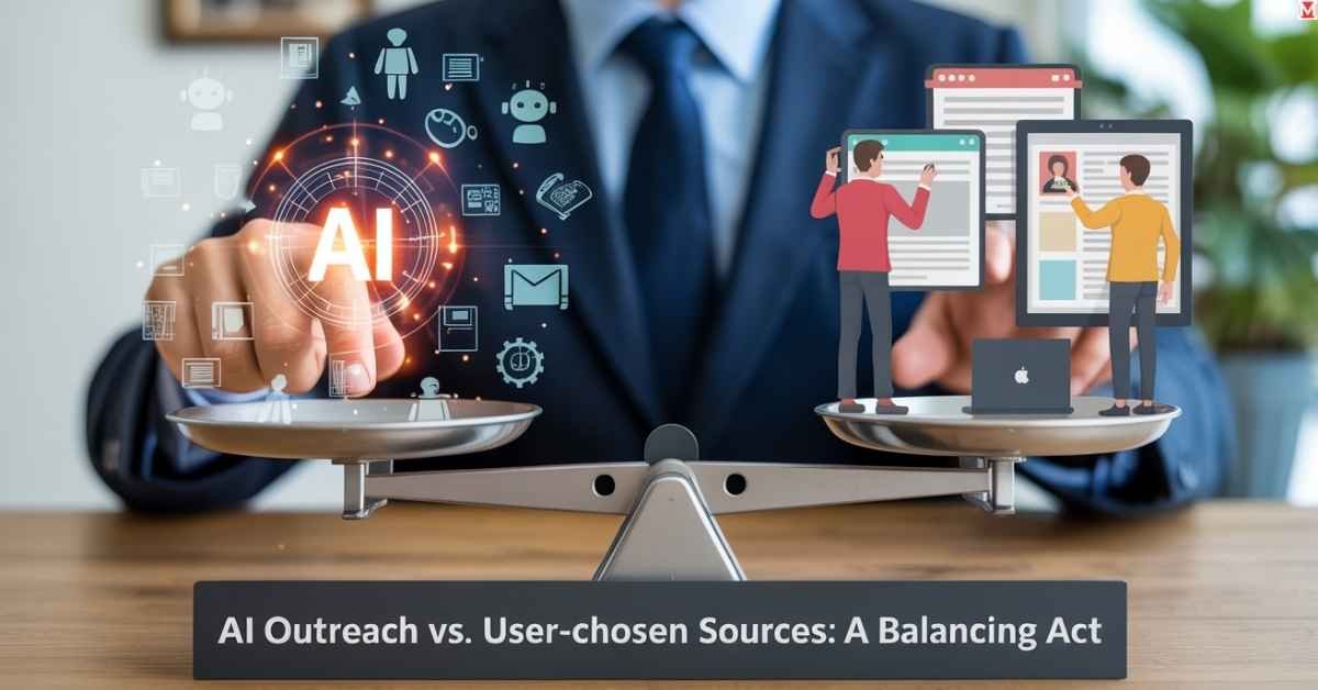 AI outreach versus user-chosen sources comparison