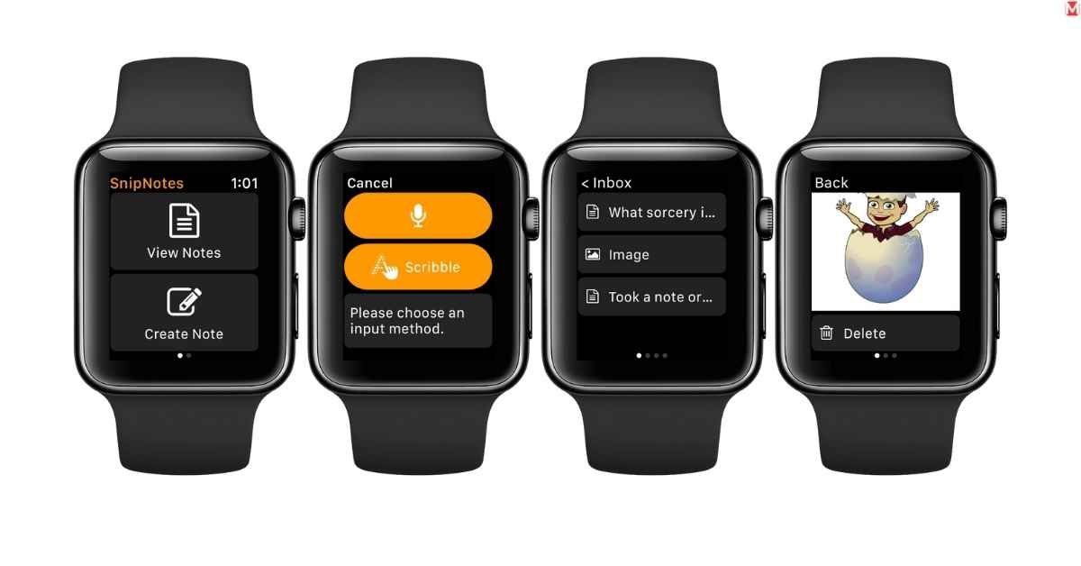 Apple Watch Notes feature view
