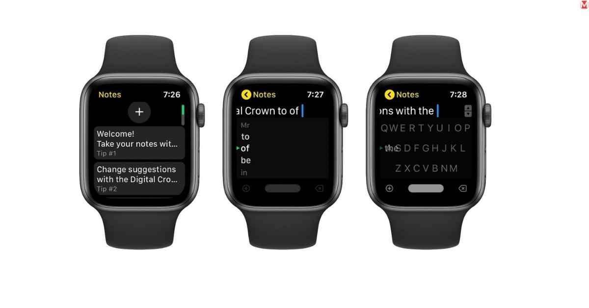 Apple Watch syncing notes via iCloud
