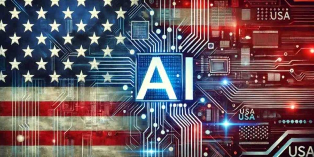 American workers attending an AI training session, symbolizing the tension between promised jobs and limited worker influence in Trump’s 2025 AI plan.