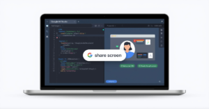 google ai studio screen sharing interface example with ai guidance