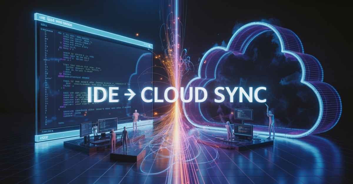 IDE cloud sync for build test deploy