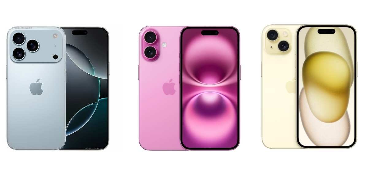 iPhone 15, iPhone 16, and iPhone 17 comparison