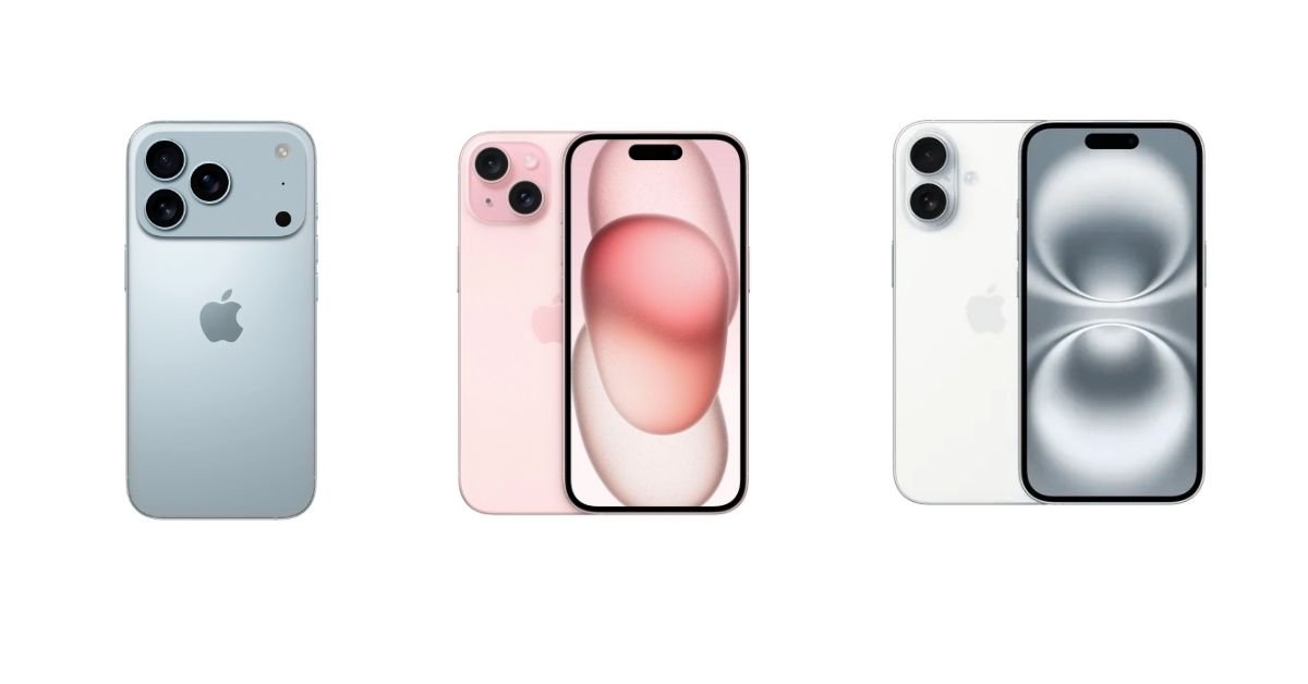 iPhone 15, iPhone 16, and iPhone 17 comparison