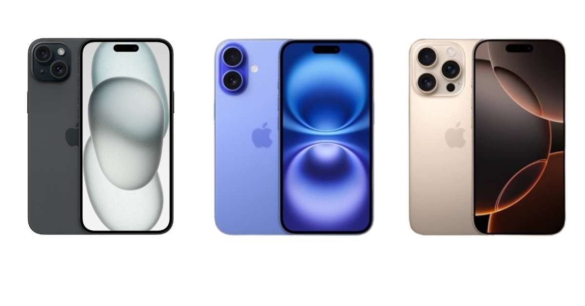 iPhone 15, iPhone 16, and iPhone 17 comparison