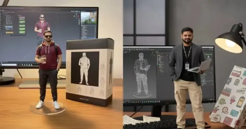 User generating an AI image with Google Nano Banana on the Gemini app.