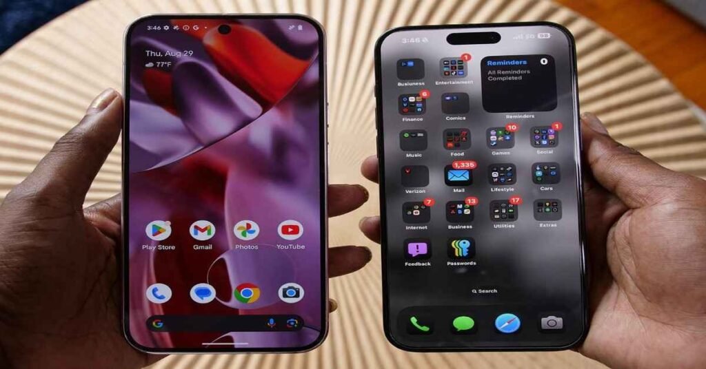 Pixel 9 Pro performance benchmarks compared against iPhone 17 Pro.