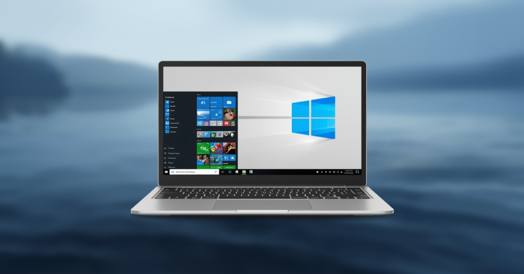 Side-by-side comparison of Windows 95 classic Start Menu and Windows 11 centered Start Menu with modern AI Copilot integration.