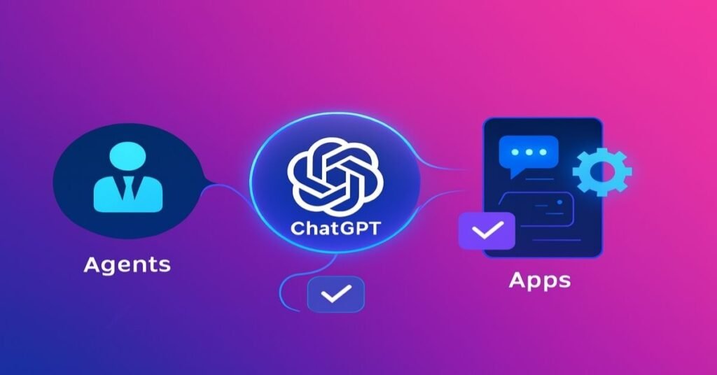 ChatGPT agents and apps performing tasks
