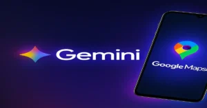 Android Auto car dashboard screen showing Gemini AI assistant interface.