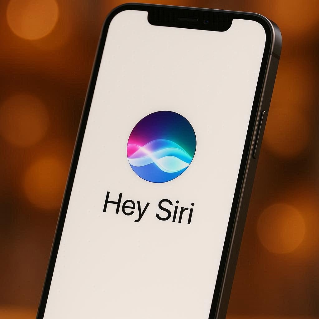 Close-up iPhone screen showing “Hey Siri” icon, symbolizing Apple using Google’s 1.2-trillion-parameter AI to upgrade Siri.