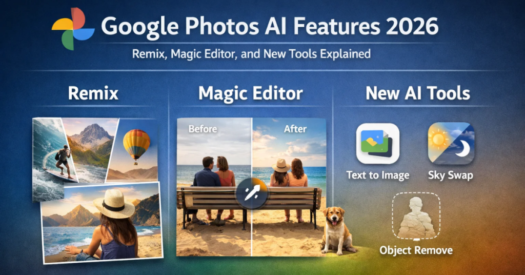 Google Photos AI Features 2026 Remix Magic Editor and New Tools Explained