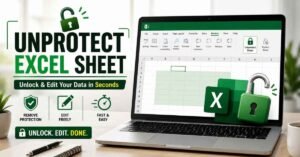 Steps to unprotect Excel sheet